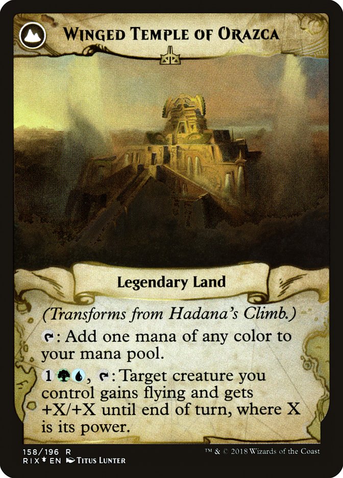 Hadana's Climb // Winged Temple of Orazca [Rivals of Ixalan Prerelease Promos] | I Want That Stuff Brandon