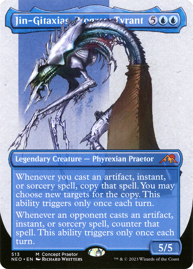 Jin-Gitaxias, Progress Tyrant (Borderless Concept Praetors) [Phyrexia: All Will Be One] | I Want That Stuff Brandon