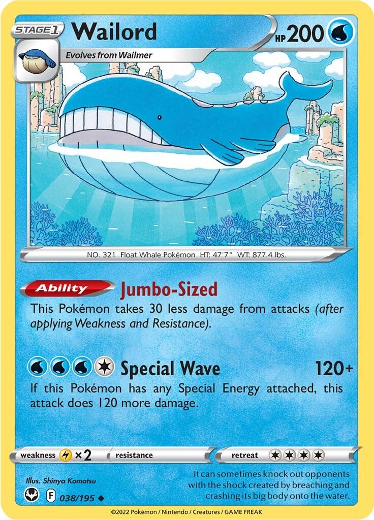 Wailord (038/195) [Sword & Shield: Silver Tempest] | I Want That Stuff Brandon