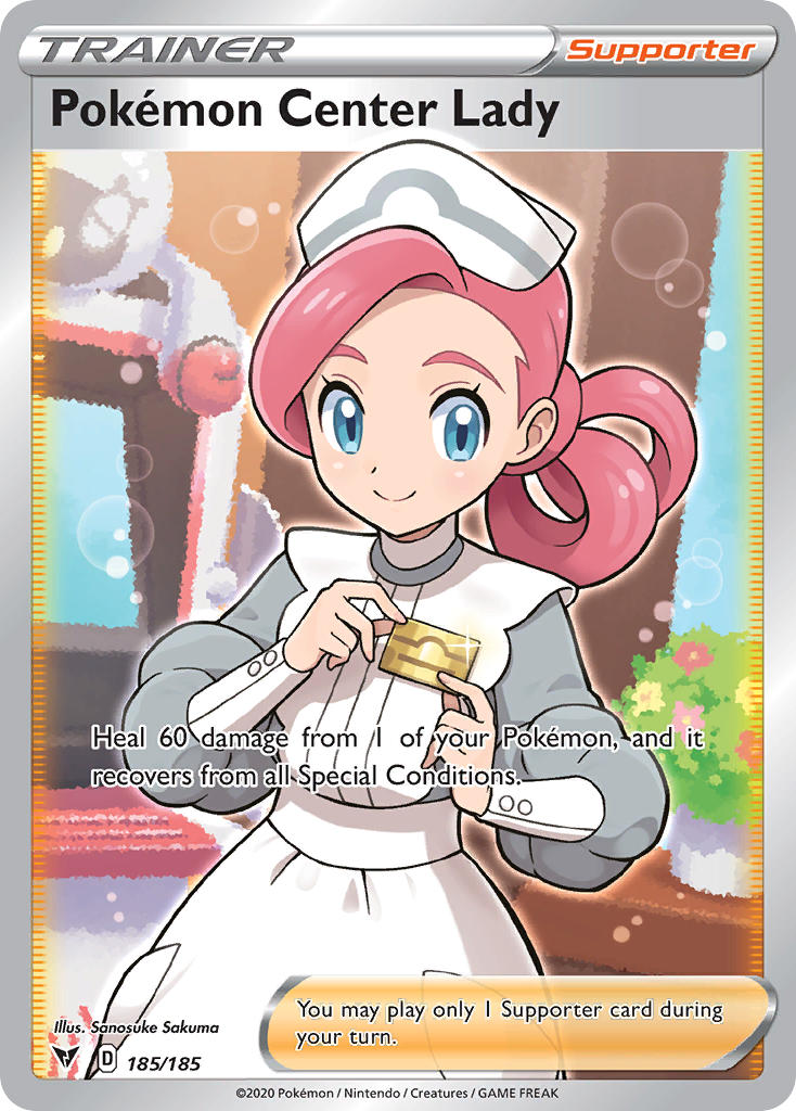 Pokemon Center Lady (185/185) [Sword & Shield: Vivid Voltage] | I Want That Stuff Brandon
