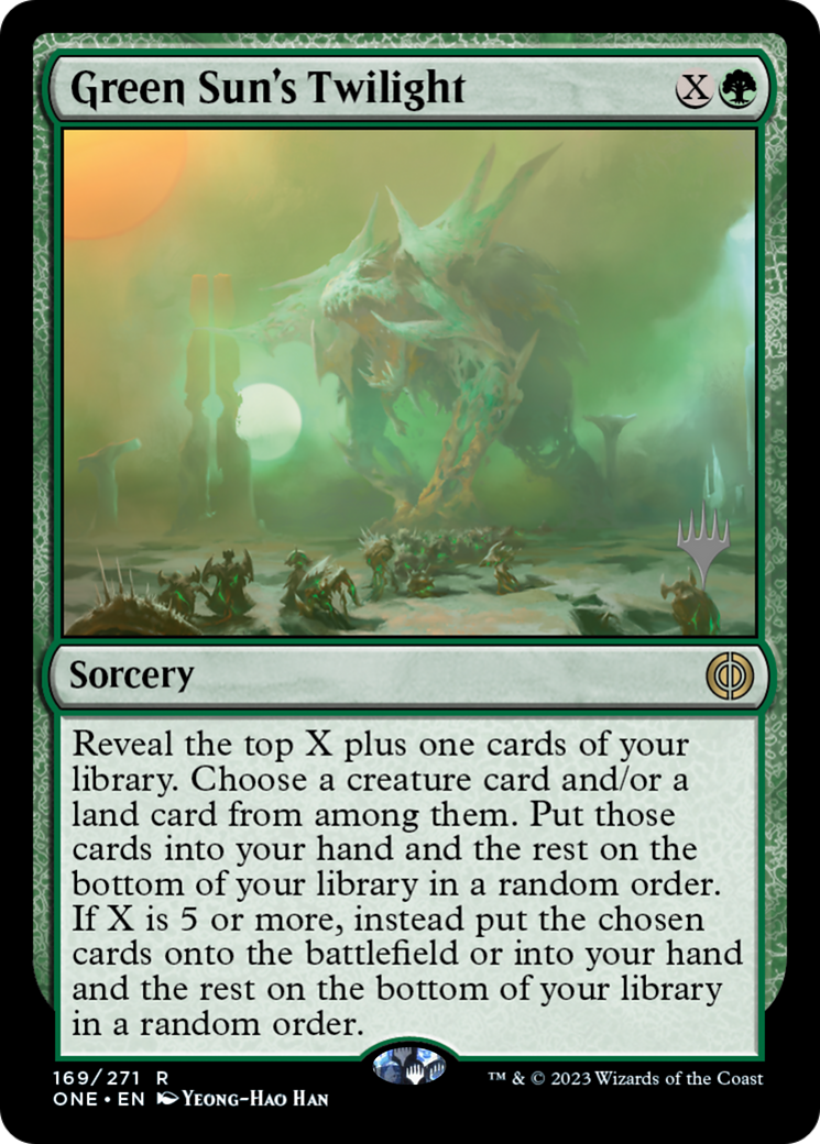 Green Sun's Twilight (Promo Pack) [Phyrexia: All Will Be One Promos] | I Want That Stuff Brandon