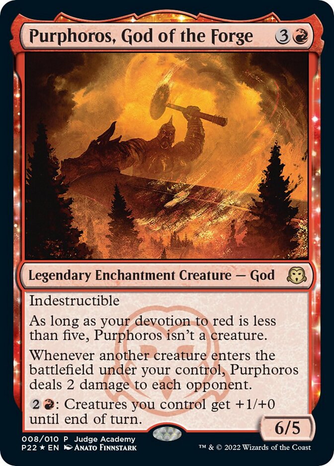 Purphoros, God of the Forge [Judge Gift Cards 2022] | I Want That Stuff Brandon