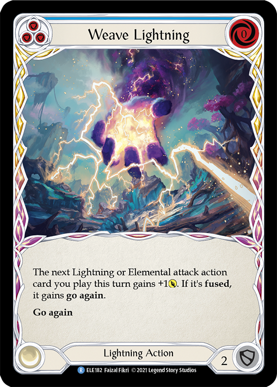 Weave Lightning (Blue) [ELE182] (Tales of Aria)  1st Edition Normal | I Want That Stuff Brandon