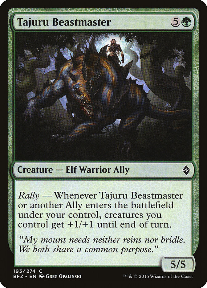 Tajuru Beastmaster [Battle for Zendikar] | I Want That Stuff Brandon