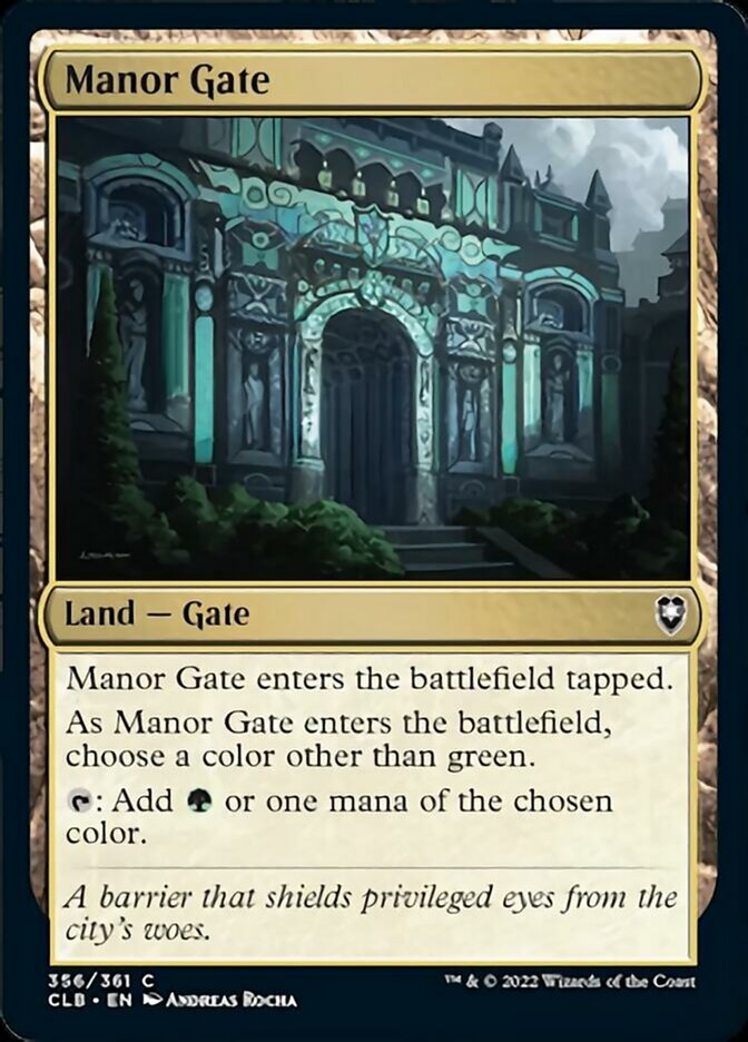 Manor Gate [Commander Legends: Battle for Baldur's Gate] | I Want That Stuff Brandon