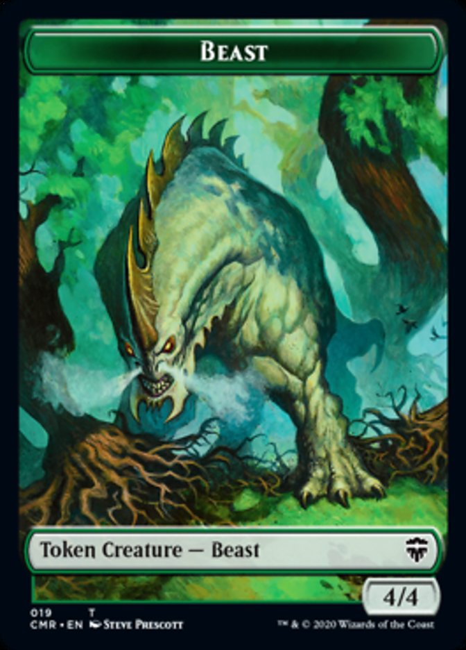 Beast (18) // Beast (19) Double-Sided Token [Commander Legends Tokens] | I Want That Stuff Brandon