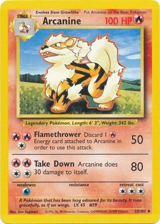 Arcanine (23/102) [Base Set Unlimited] | I Want That Stuff Brandon