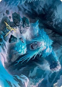 Icehide Troll Art Card (Gold-Stamped Signature) [Kaldheim Art Series] | I Want That Stuff Brandon