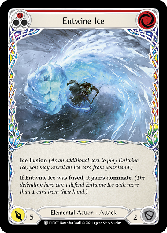 Entwine Ice (Red) [ELE097] (Tales of Aria)  1st Edition Rainbow Foil | I Want That Stuff Brandon