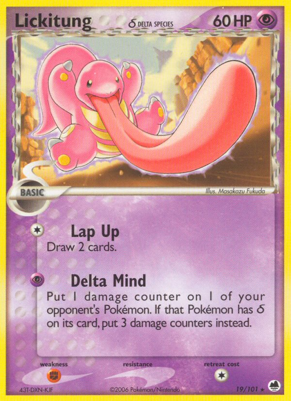 Lickitung (19/101) (Delta Species) [EX: Dragon Frontiers] | I Want That Stuff Brandon