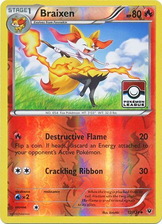 Braixen (12/124) (League Promo) [XY: Fates Collide] | I Want That Stuff Brandon