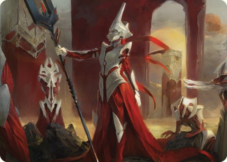 Porcelain Zealot Art Card [Phyrexia: All Will Be One Art Series] | I Want That Stuff Brandon