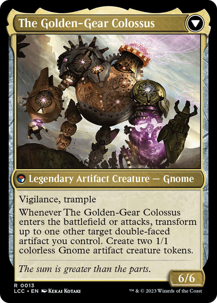 Tetzin, Gnome Champion // The Golden-Gear Colossus [The Lost Caverns of Ixalan Commander] | I Want That Stuff Brandon