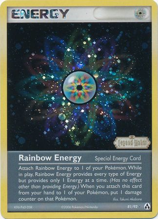 Rainbow Energy (81/92) (Stamped) [EX: Legend Maker] | I Want That Stuff Brandon