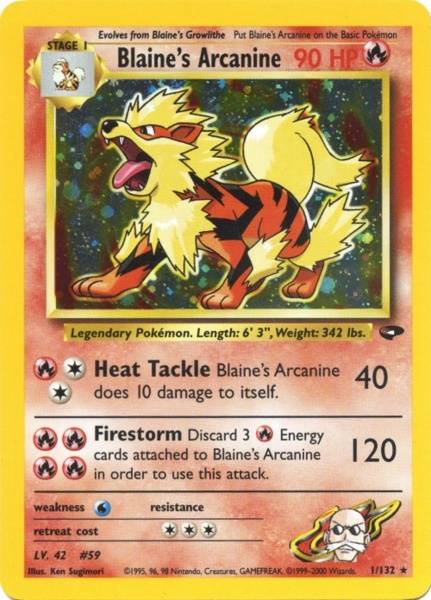 Blaine's Arcanine (1/132) [Gym Challenge Unlimited] | I Want That Stuff Brandon