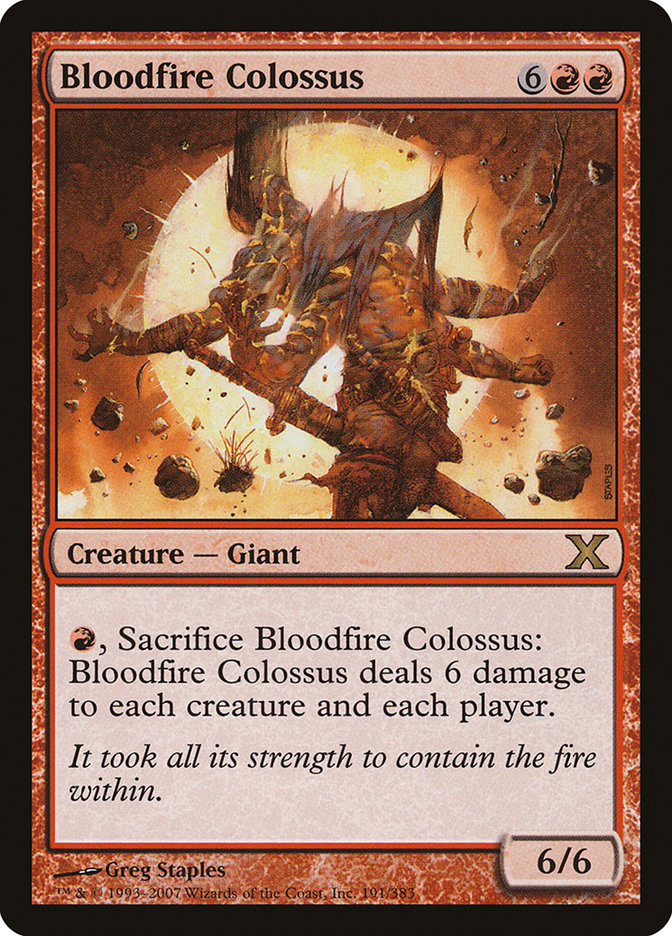 Bloodfire Colossus [Tenth Edition] | I Want That Stuff Brandon