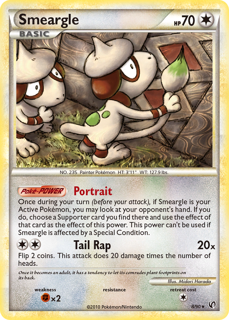 Smeargle (8/90) [HeartGold & SoulSilver: Undaunted] | I Want That Stuff Brandon