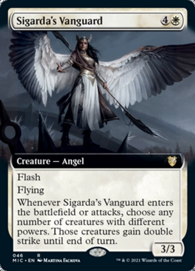 Sigarda's Vanguard (Extended Art) [Innistrad: Midnight Hunt Commander] | I Want That Stuff Brandon