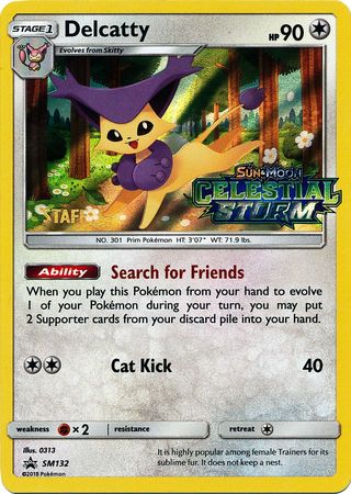 Delcatty (SM132) (Staff Prerelease Promo) [Sun & Moon: Black Star Promos] | I Want That Stuff Brandon