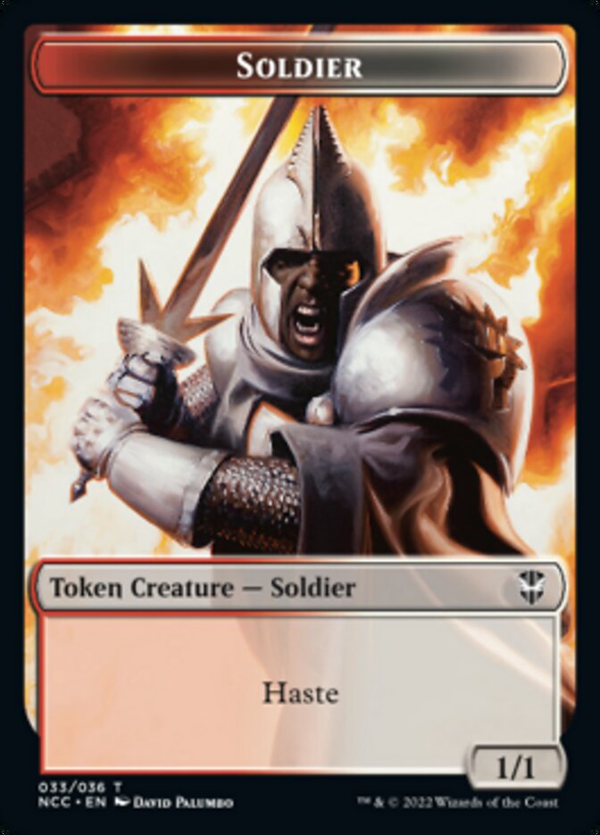 Soldier (33) // Devil Double-Sided Token [Streets of New Capenna Commander Tokens] | I Want That Stuff Brandon