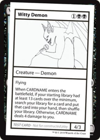 Witty Demon (2021 Edition) [Mystery Booster Playtest Cards] | I Want That Stuff Brandon