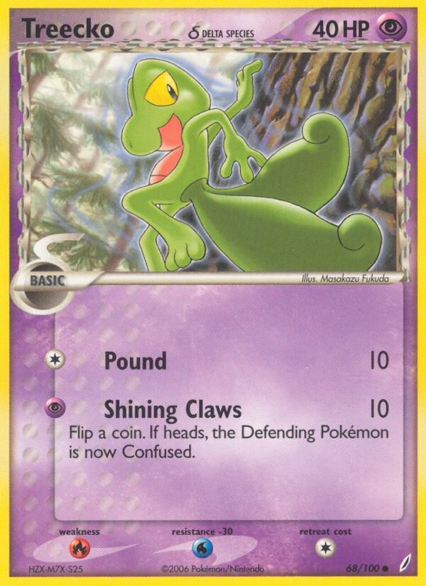 Treecko (68/100) (Delta Species) [EX: Crystal Guardians] | I Want That Stuff Brandon