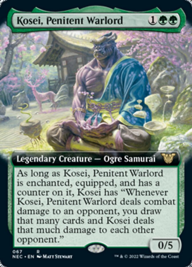 Kosei, Penitent Warlord (Extended Art) [Kamigawa: Neon Dynasty Commander] | I Want That Stuff Brandon