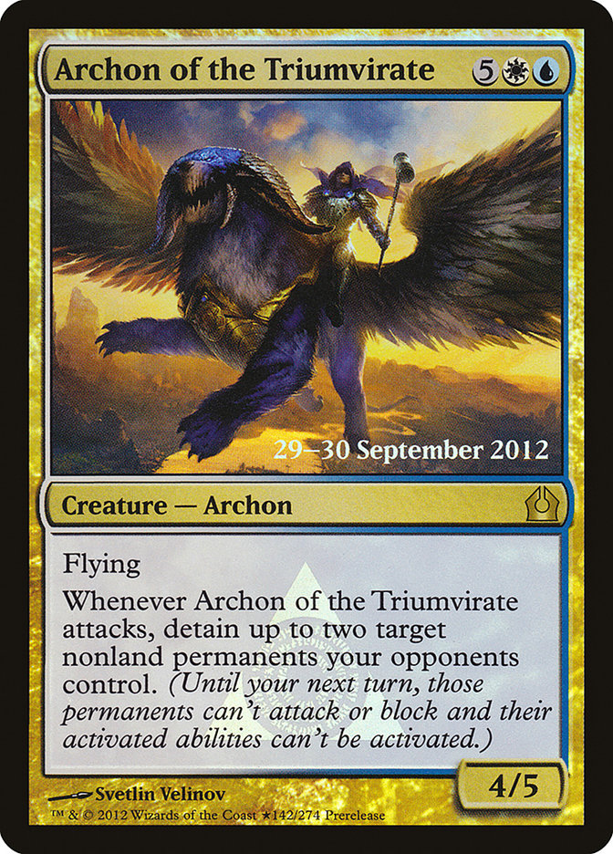 Archon of the Triumvirate [Return to Ravnica Prerelease Promos] | I Want That Stuff Brandon