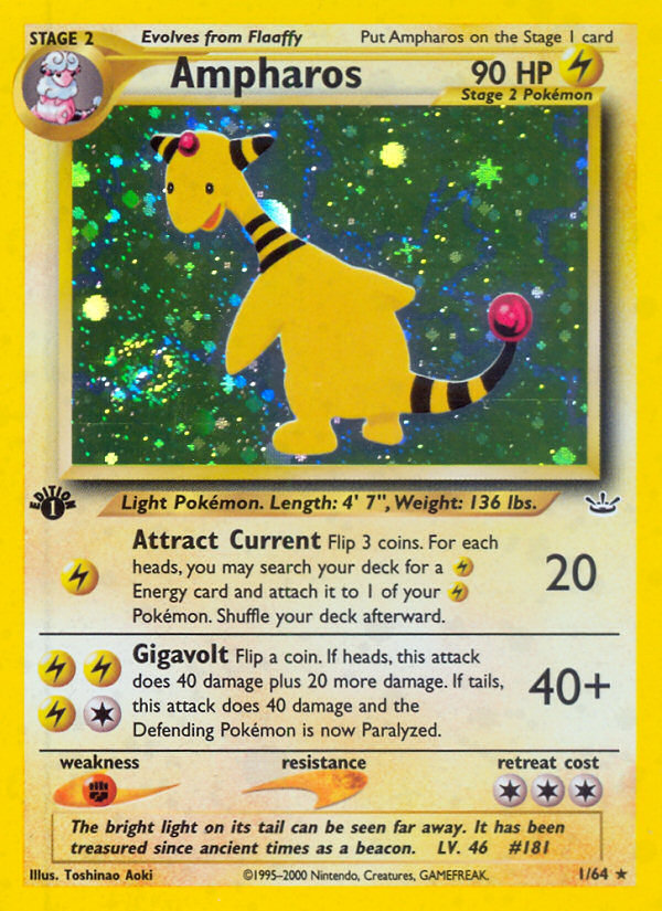 Ampharos (1/64) [Neo Revelation 1st Edition] | I Want That Stuff Brandon