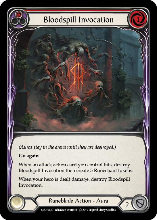 Bloodspill Invocation (Red) [ARC106-C] 1st Edition Rainbow Foil | I Want That Stuff Brandon