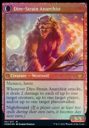 Volatile Arsonist // Dire-Strain Anarchist [Innistrad: Crimson Vow Prerelease Promos] | I Want That Stuff Brandon