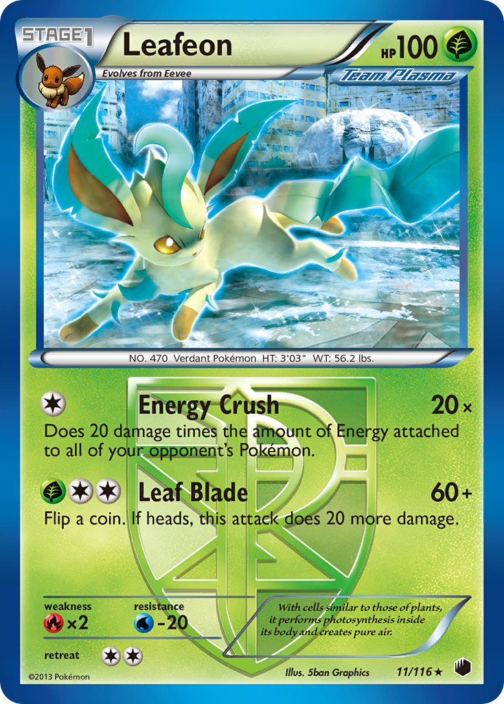 Leafeon (11/116) [Black & White: Plasma Freeze] | I Want That Stuff Brandon