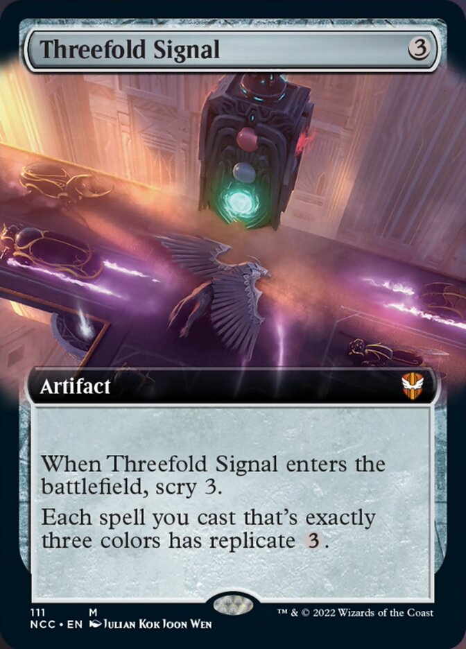 Threefold Signal (Extended Art) [Streets of New Capenna Commander] | I Want That Stuff Brandon