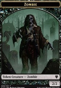 Zombie // Gold Double-Sided Token [Commander 2017 Tokens] | I Want That Stuff Brandon