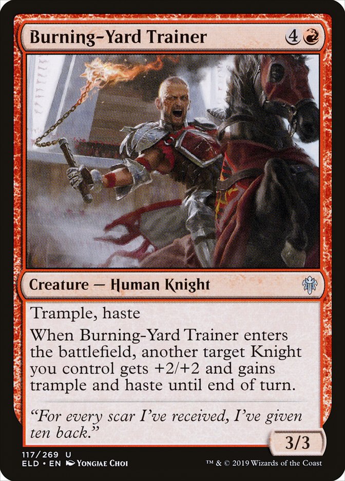 Burning-Yard Trainer [Throne of Eldraine] | I Want That Stuff Brandon