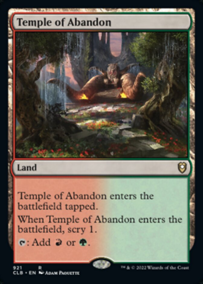 Temple of Abandon [Commander Legends: Battle for Baldur's Gate] | I Want That Stuff Brandon