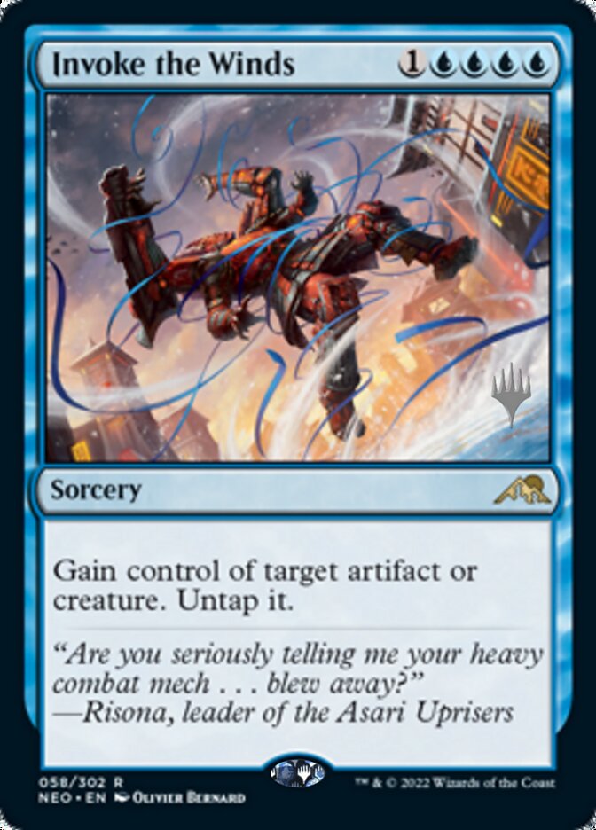 Invoke the Winds (Promo Pack) [Kamigawa: Neon Dynasty Promos] | I Want That Stuff Brandon