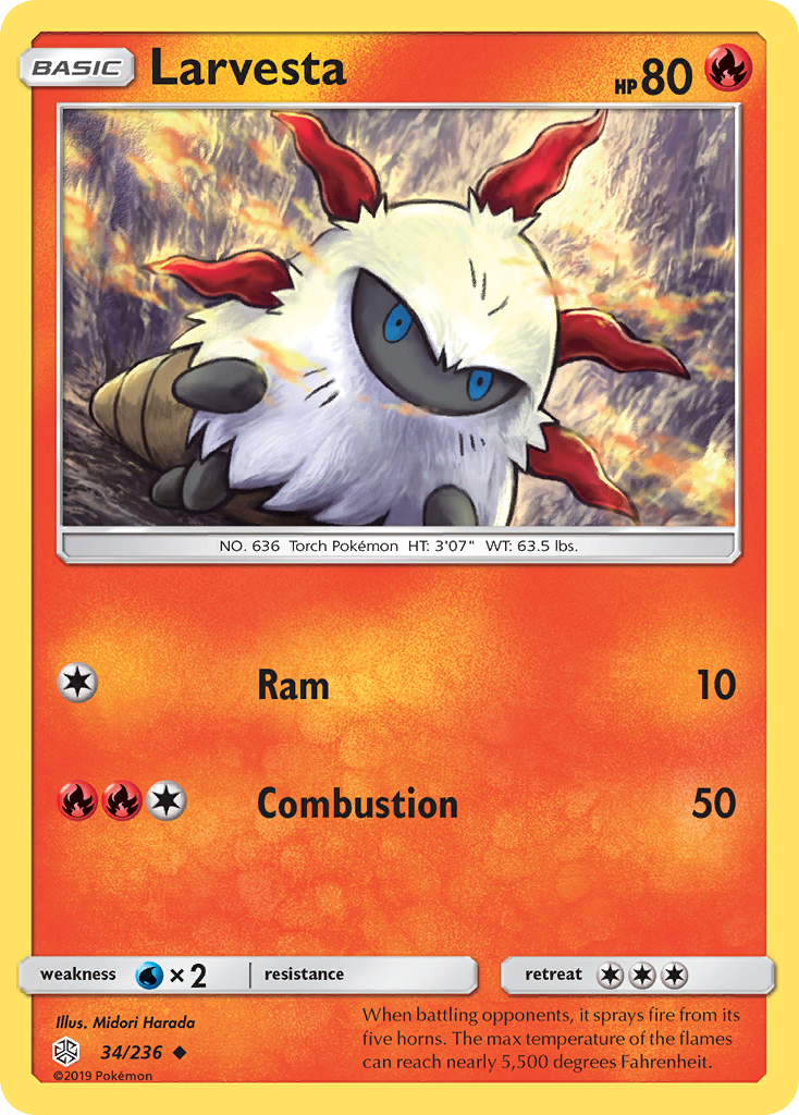 Larvesta (34/236) [Sun & Moon: Cosmic Eclipse] | I Want That Stuff Brandon