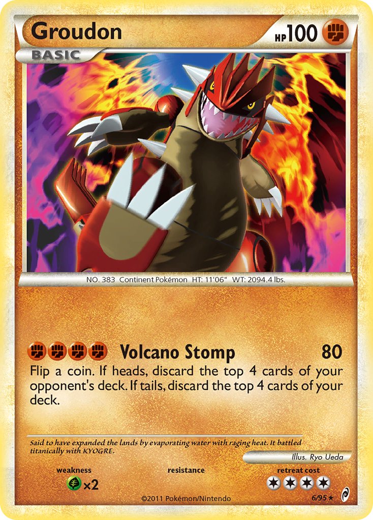 Groudon (6/95) (Theme Deck Exclusive) [HeartGold & SoulSilver: Call of Legends] | I Want That Stuff Brandon