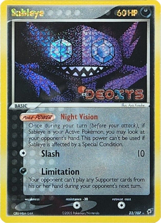 Sableye (23/107) (Stamped) [EX: Deoxys] | I Want That Stuff Brandon