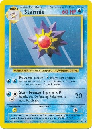 Starmie (64/102) [Base Set Unlimited] | I Want That Stuff Brandon