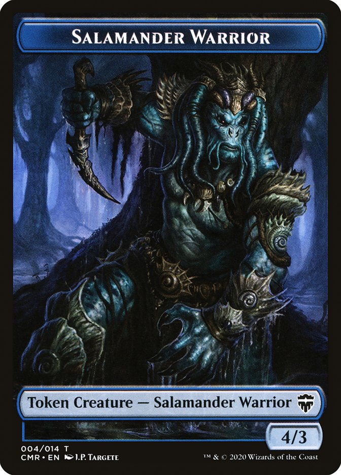 Salamander Warrior // Thrull Double-Sided Token [Commander Legends Tokens] | I Want That Stuff Brandon