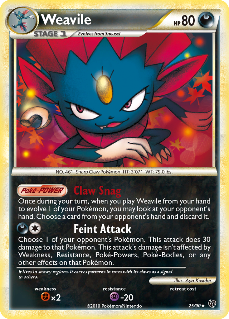 Weavile (25/90) [HeartGold & SoulSilver: Undaunted] | I Want That Stuff Brandon