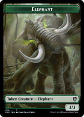 Human Soldier // Elephant Double-Sided Token [Phyrexia: All Will Be One Commander Tokens] | I Want That Stuff Brandon