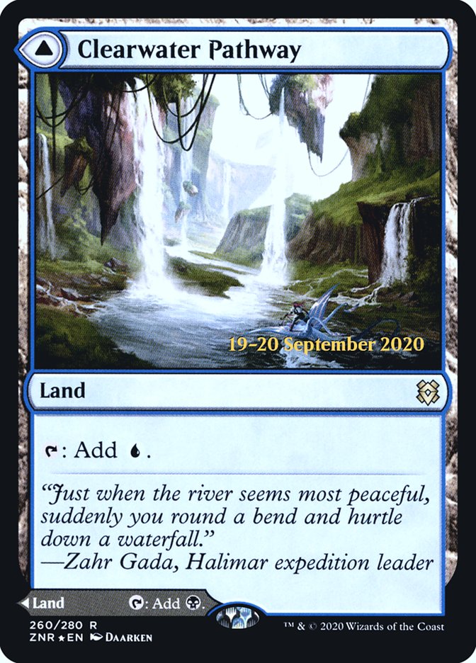 Clearwater Pathway // Murkwater Pathway [Zendikar Rising Prerelease Promos] | I Want That Stuff Brandon