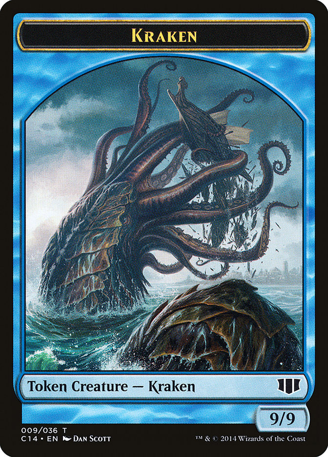 Kraken // Zombie (011/036) Double-Sided Token [Commander 2014 Tokens] | I Want That Stuff Brandon