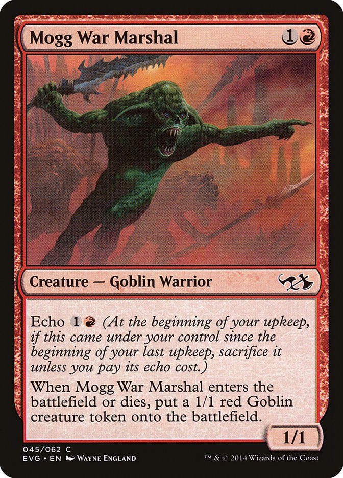 Mogg War Marshal (Elves vs. Goblins) [Duel Decks Anthology] | I Want That Stuff Brandon