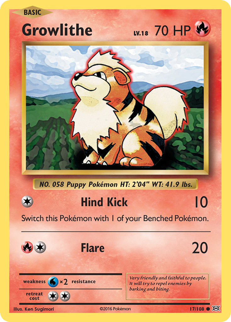 Growlithe (17/108) [XY: Evolutions] | I Want That Stuff Brandon