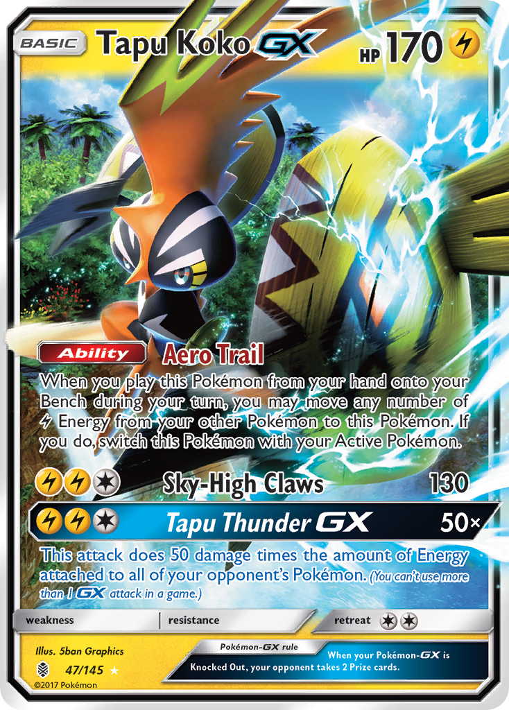 Tapu Koko GX (47/145) [Sun & Moon: Guardians Rising] | I Want That Stuff Brandon