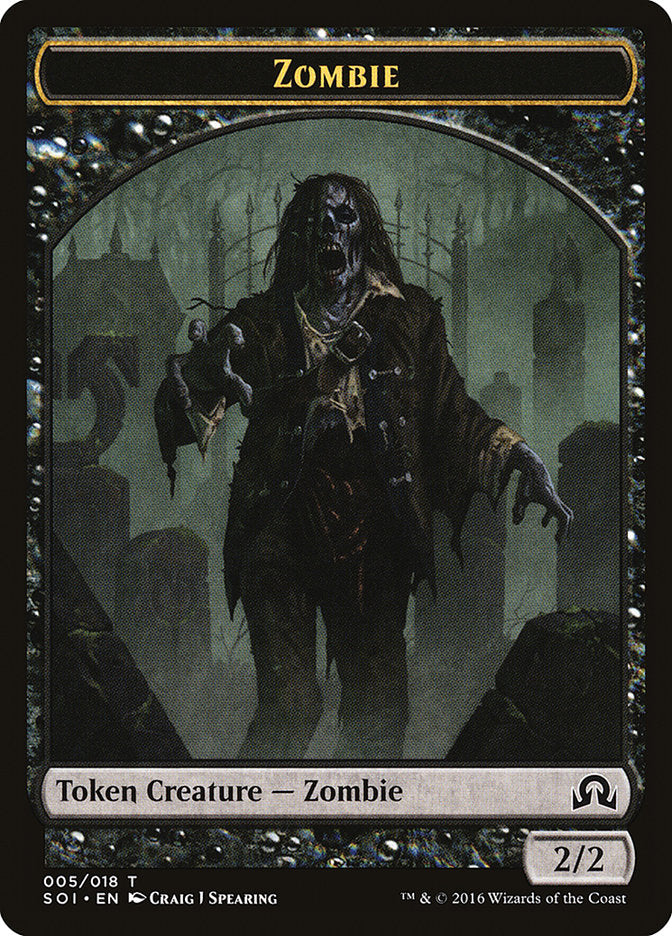Zombie Token [Shadows over Innistrad Tokens] | I Want That Stuff Brandon